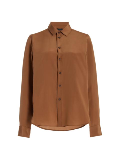 NILI LOTAN Gaia Silk Shirt brown