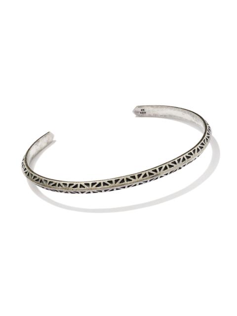 KENDRA SCOTT Hicks Thin Cuff Bracelet in Oxidized Sterling Silver
