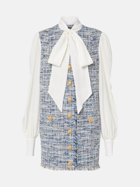 Balmain Cotton-blend tweed minidress