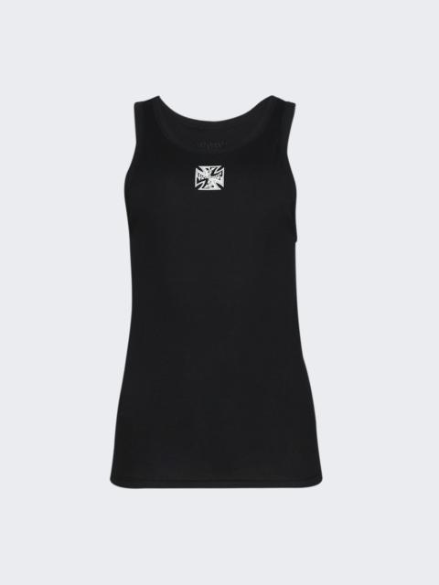 VETEMENTS Biker Cross Logo Tank Top Black
