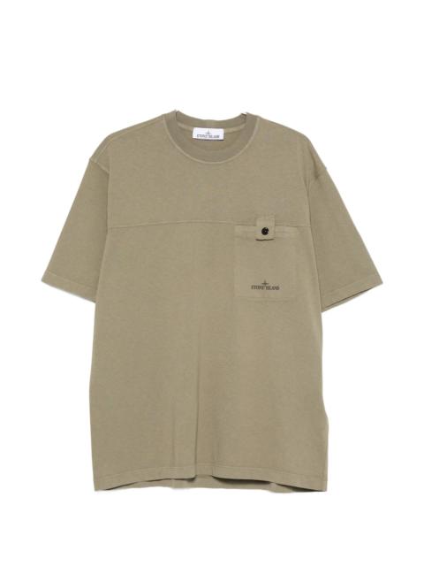 Stone Island Stone Island Logo-print Chest-pocket T-shirt