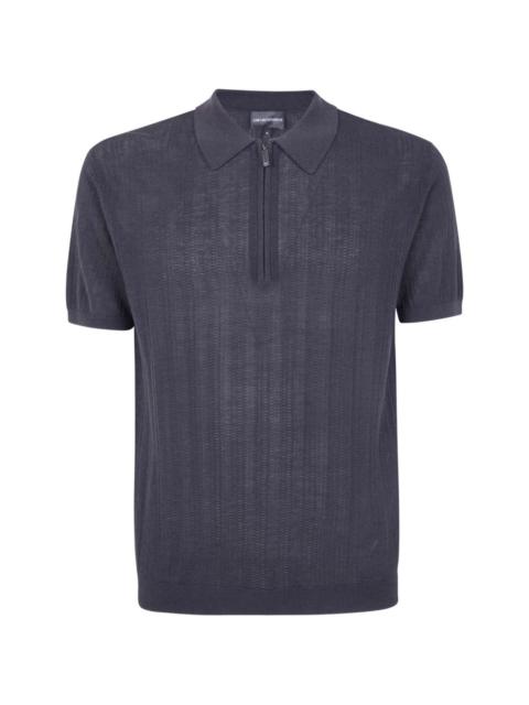 EMPORIO ARMANI zip-up polo shirt
