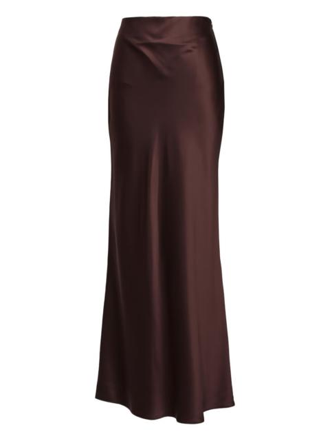 satin bias maxi skirt