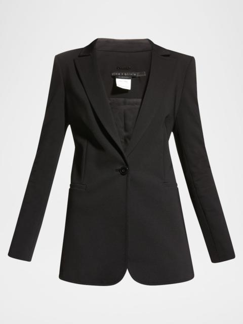 Alice + Olivia Breann Long Fitted Blazer