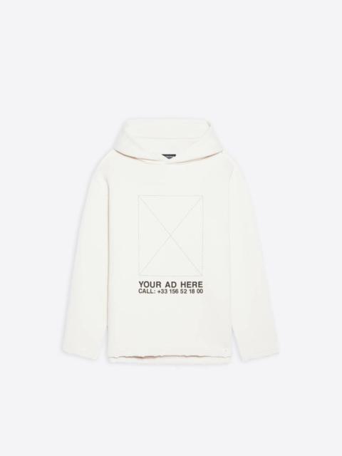 Women's Your Ad Here Cropped Hoodie in White