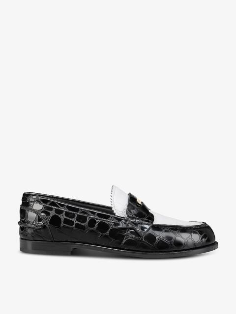 Penny Flat Calf Abrasviato leather loafers