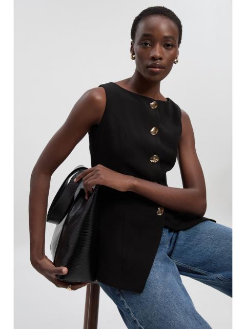 KAREN MILLEN Compact Essential Button Detail Waistcoat