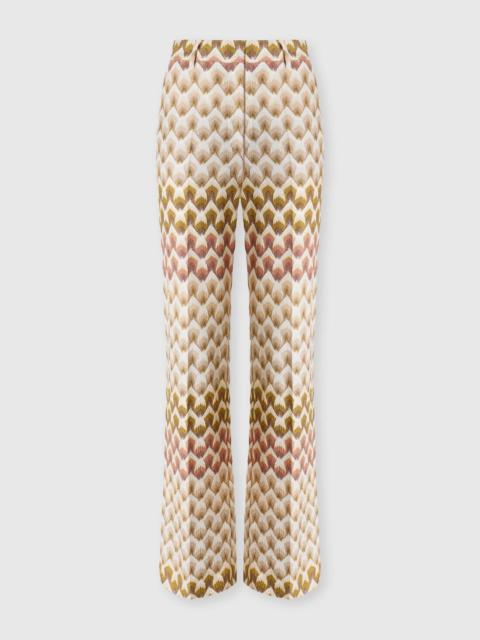 Missoni Straight-leg viscose lamé trousers with lace motif