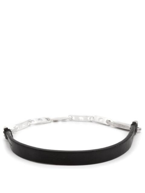 Rick Owens Chain Leather Choker in Black