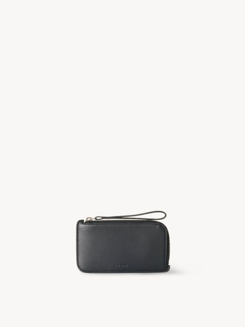 The Row Zipped Wallet in Leather