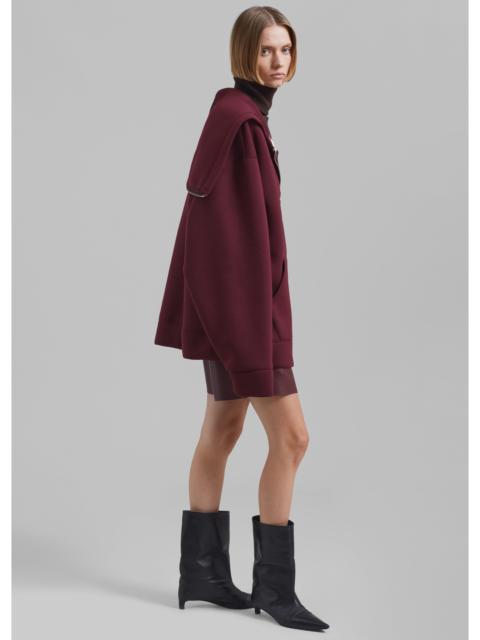 The Frankie Shop Denton Oversized Hoodie - Burgundy