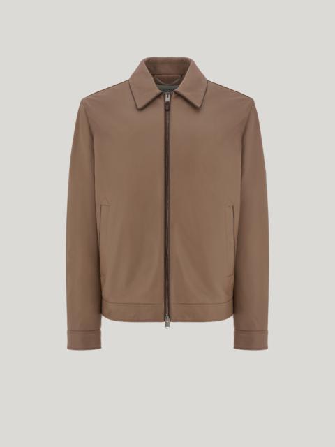 Canali SAND-COLORED LAMBSKIN NAPPA JACKET WITH WOVEN DETAILS