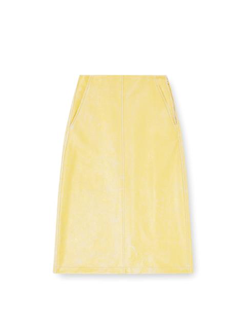 Diesel MIDI PENCIL SKIRT IN CRACKED LEATHER
