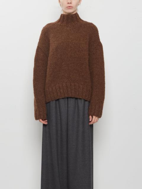 LAUREN MANOOGIAN Handknit Mockneck — Rust Melange