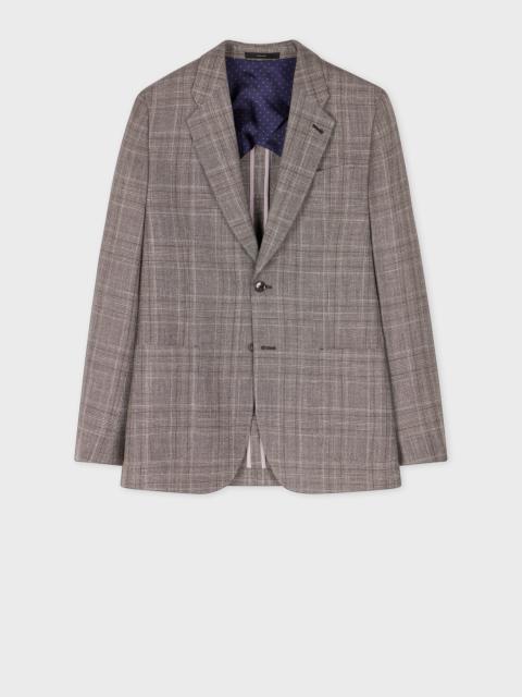 Paul Smith Grey Check Wool-Silk Buggy-Lined Blazer