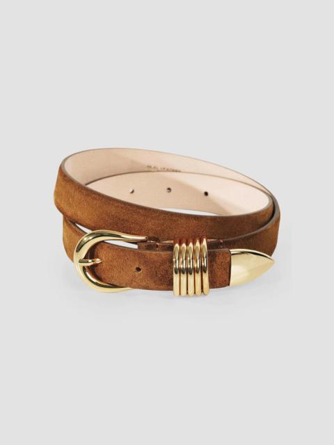 DÉHANCHE Women's Hollyhock Suede Belt - Ochre Gold