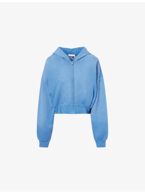 GOOD AMERICAN Zip-Up Cotton Hoody