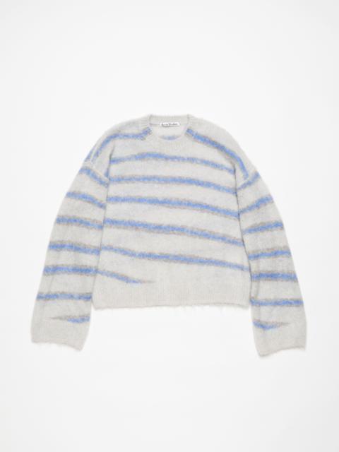 Mohair blend jumper - Light grey/sweet blue