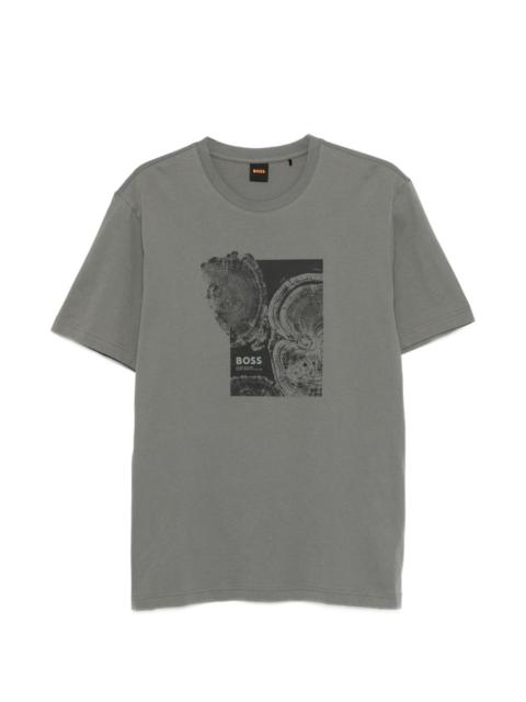 crew-neck graphic-print T-shirt