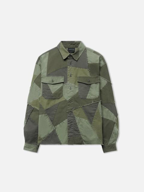 John Elliott PATCHWORK MILITARY OVERSHIRT