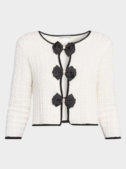 Alice + Olivia Akira Bow Cardigan