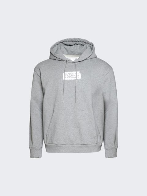 MM6 Maison Margiela Logo Patch Hoodie Grey Melange