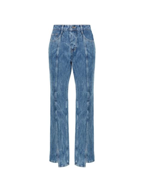 LVIR wrinkled-detailed cotton jeans