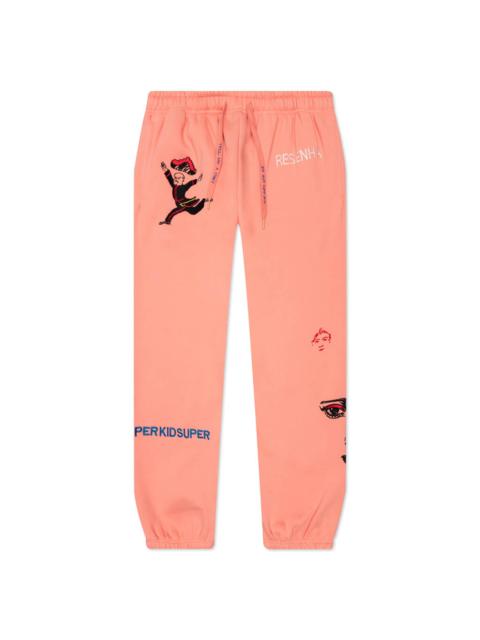 KidSuper SUPER SWEATPANTS - CORAL