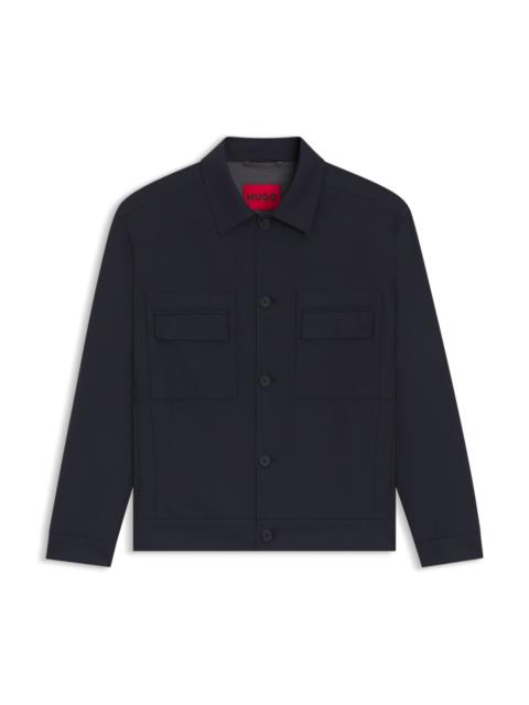 HUGO SLIM-FIT JACKET IN WRINKLE-RESISTANT TWILL