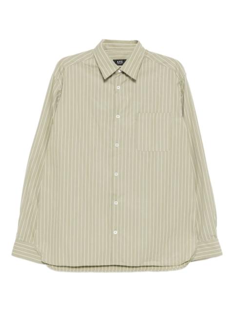 A.P.C. striped pocket shirt