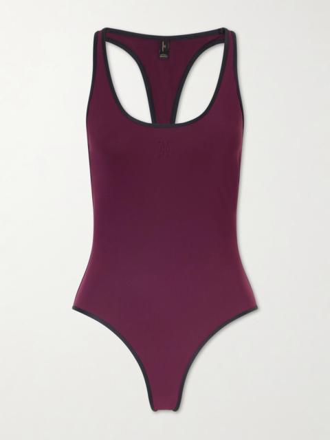 KIKI DE MONTPARNASSE Two-tone Piped Swimsuit