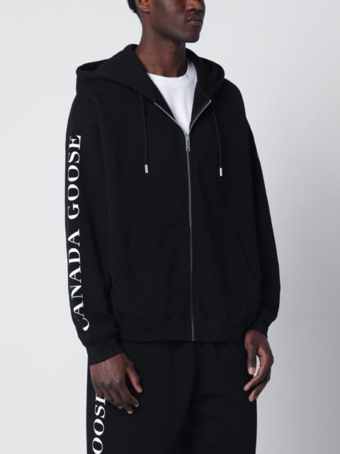 Canada Goose Black zip-up sweatshirt with logo