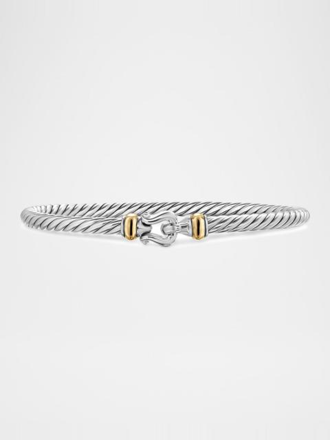 Cable Flex Buckle Bracelet in Sterling Silver, 4mm