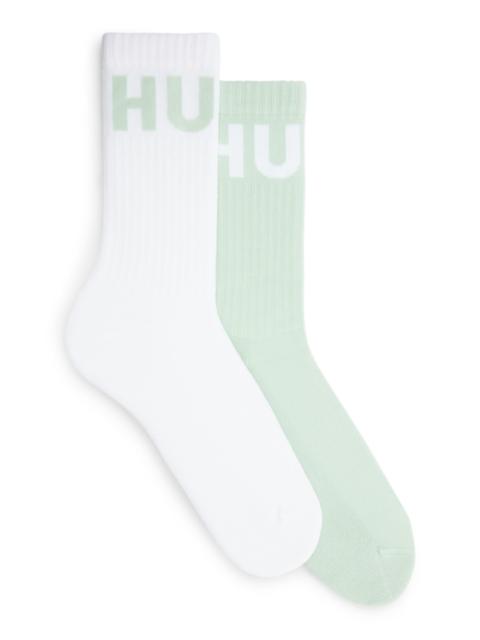 HUGO TWO-PACK OF SHORT-LENGTH SOCKS WITH LOGO DETAILS