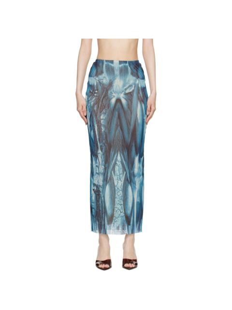 Jean Paul Gaultier Blue 'The Écorché' Maxi Skirt