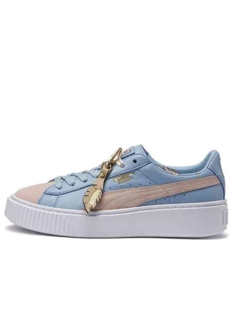 PUMA (WMNS) PUMA Basket Platform Coach 'White Blue Brown' 366364-01