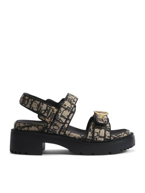 Dior SPONGY DENIM PLATFORM SANDALS