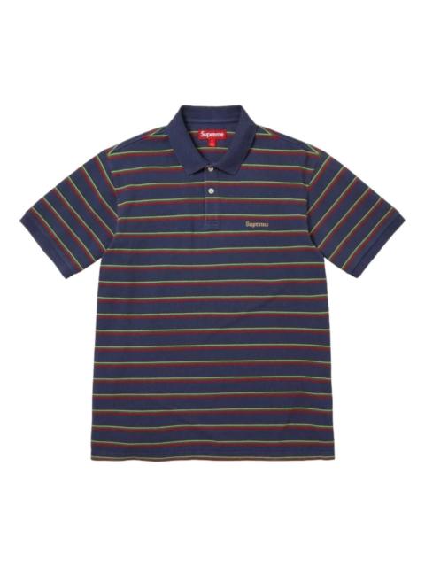 Supreme Supreme SS26 Washed Stripe Polo 'Navy' SUP-SS26-058-NVY