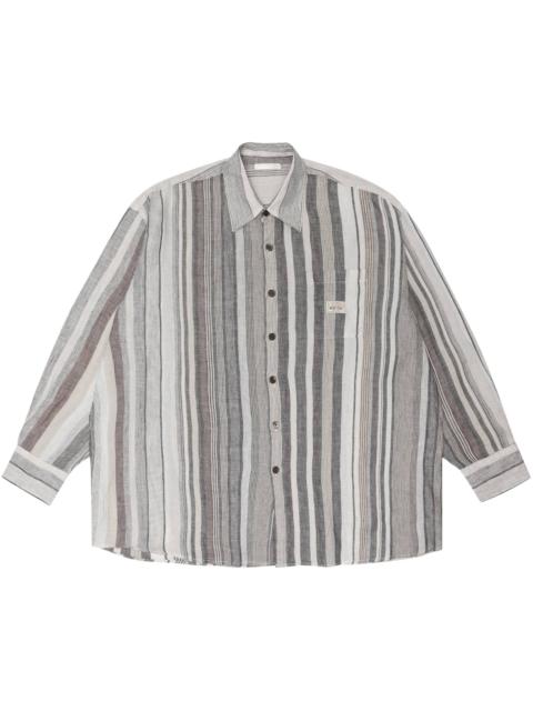 Stussy x Our Legacy Work Shop Borrowed Shirt 'Raw Linen Stripe'