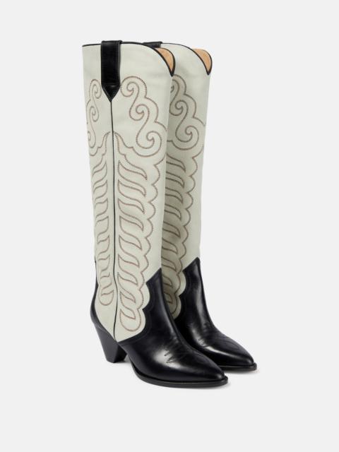 Isabel Marant Liela 60mm embroidered leather boots