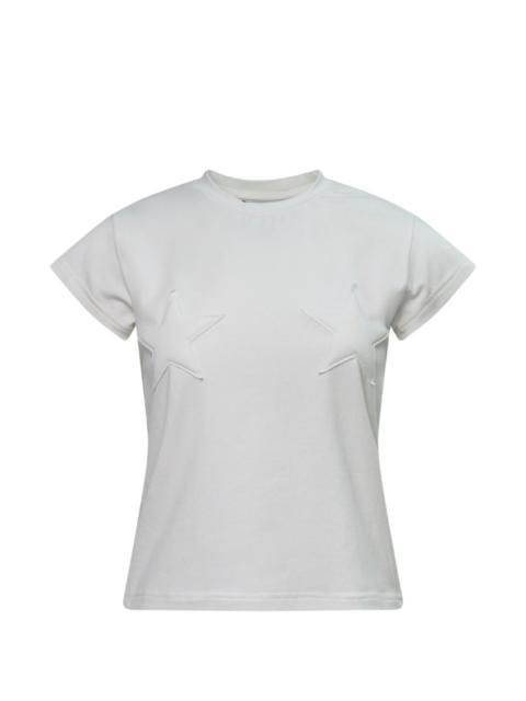 pushBUTTON star-patch T-shirt