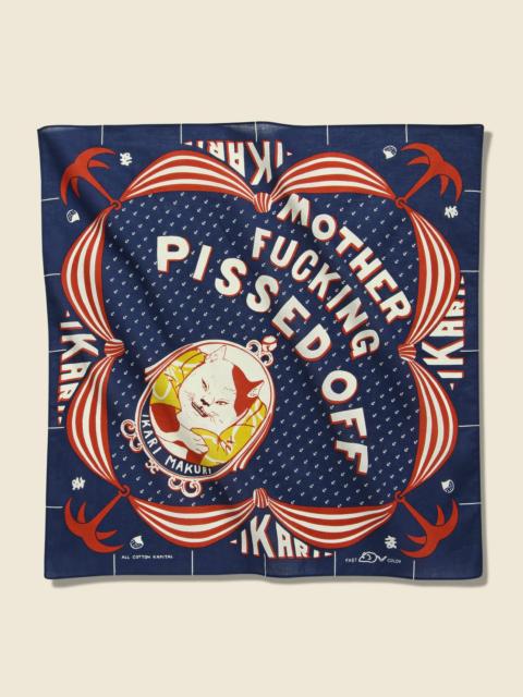 Kapital Ikarimakuri "Pissed Off" Bandana - Navy