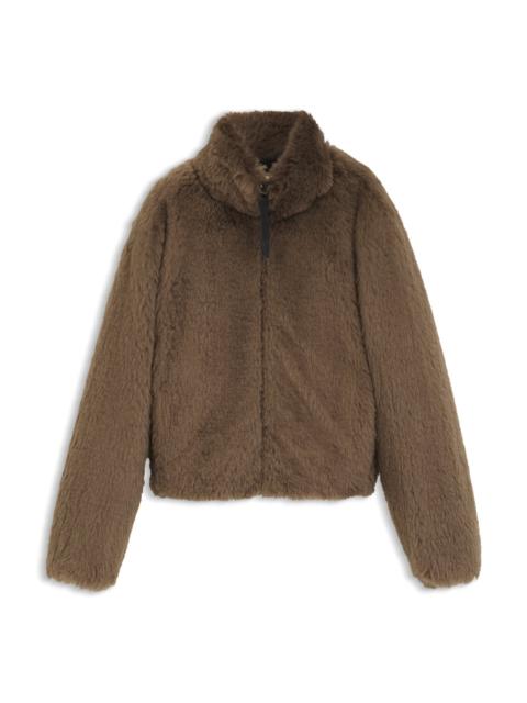 HUGO FAUX-FUR JACKET WITH ADJUSTABLE HEM
