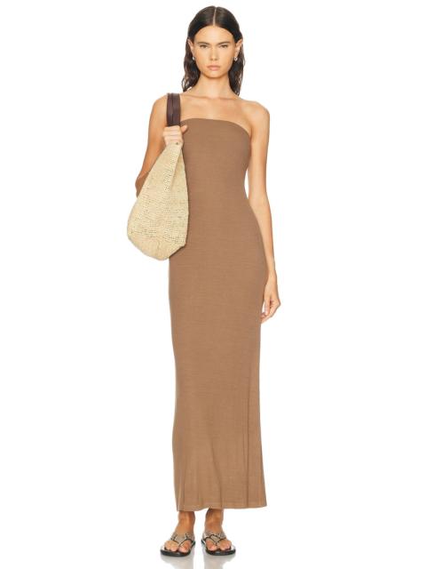 Enza Costa Silk Rib Strapless Fluid Dress