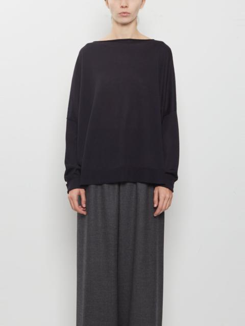 DUŠAN Cashmere Boatneck Kimono Sleeve Sweater — Midnight