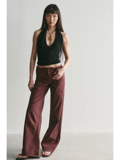 FREE PEOPLE Time Flies Low-Rise Clean Solid Trousers