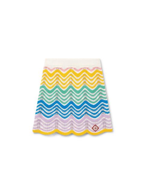 Gradient Wave Crochet Skirt