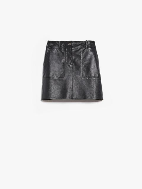 Max Mara DRY Nappa leather mini skirt