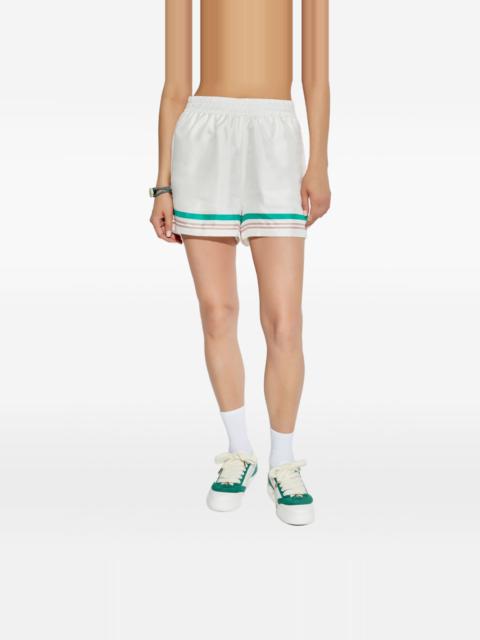 CASABLANCA silk striped shorts