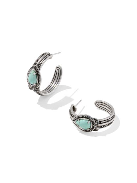 KENDRA SCOTT Tedi Vintage Silver Huggie Earrings